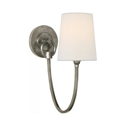 Reed Single Wall Light in Antique Nickel.