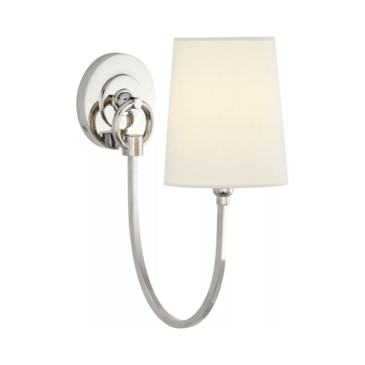 Reed Single Wall Light in Polished Nickel.