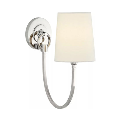 Reed Single Wall Light in Polished Nickel.