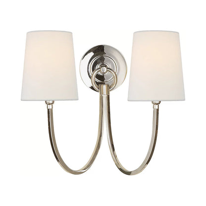Reed Wall Light in Polished Nickel.