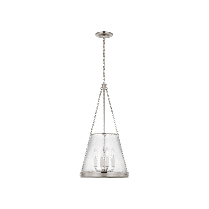 Reese Pendant Light in Polished Nickel/Clear Glass(Small).