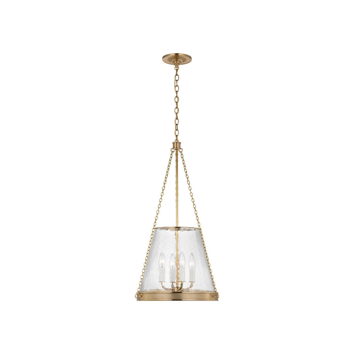 Reese Pendant Light in Soft Brass/Clear Glass(Small).