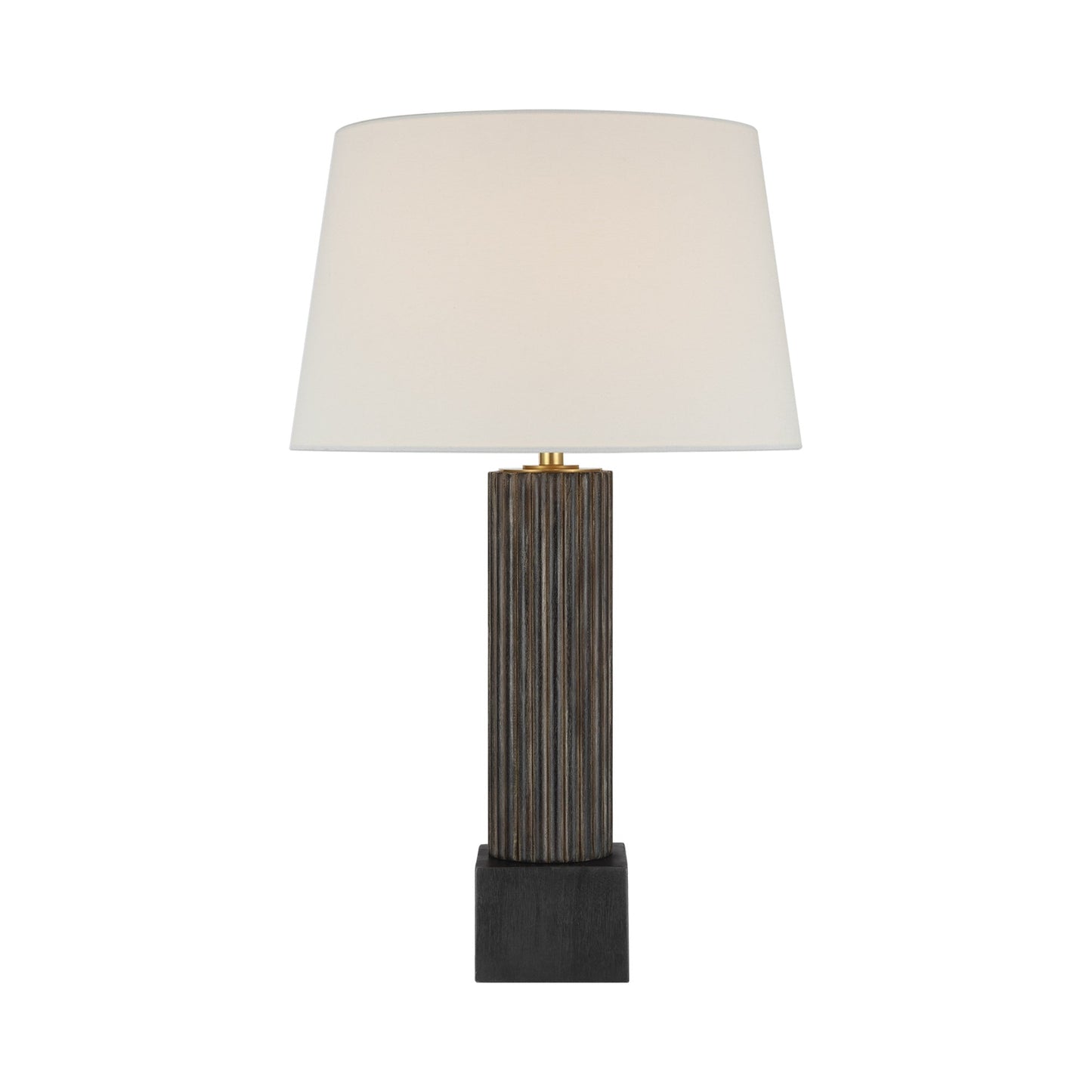 Reeve Table Lamp in Vintage Walnut and Ebonized Oak.