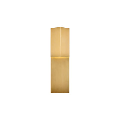 Rega Folded LED Wall Light in Antique-Burnished Brass (Small).