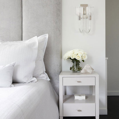 Reverie Double Wall Light in bedroom.