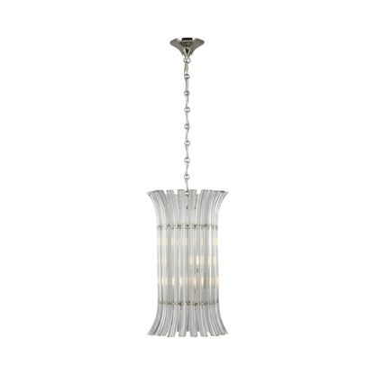 Rhine Pendant Light in Polished Nickel.