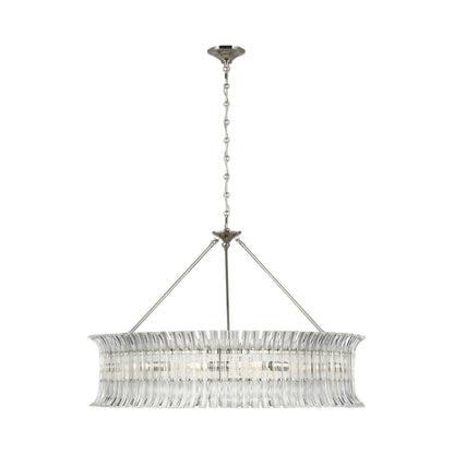 Rhine Ring Chandelier in Polished Nickel.