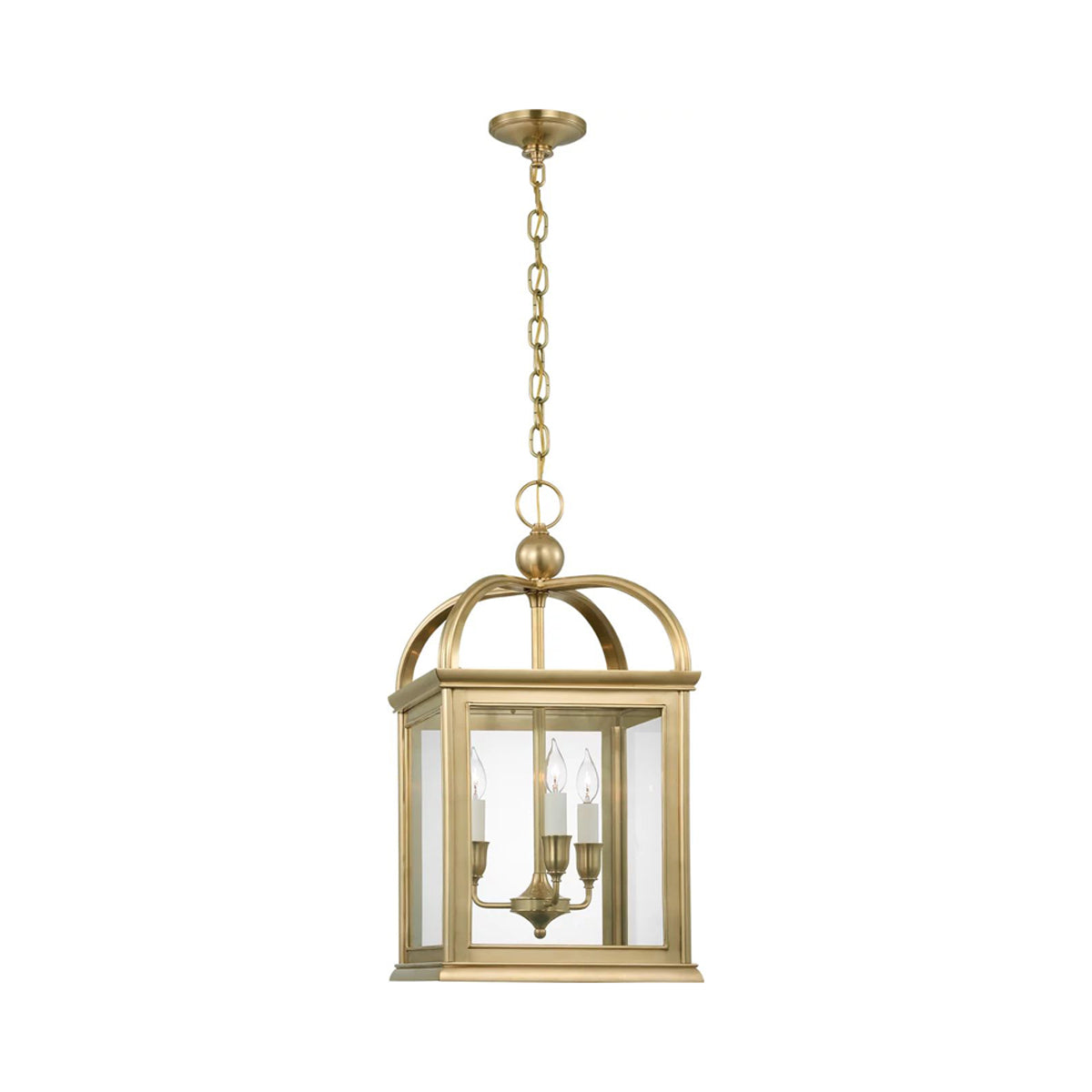 Rhoades Pendant Light in Natural Brass (15.5-Inch).