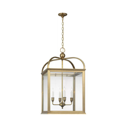 Rhoades Pendant Light in Natural Brass (24.5-Inch).