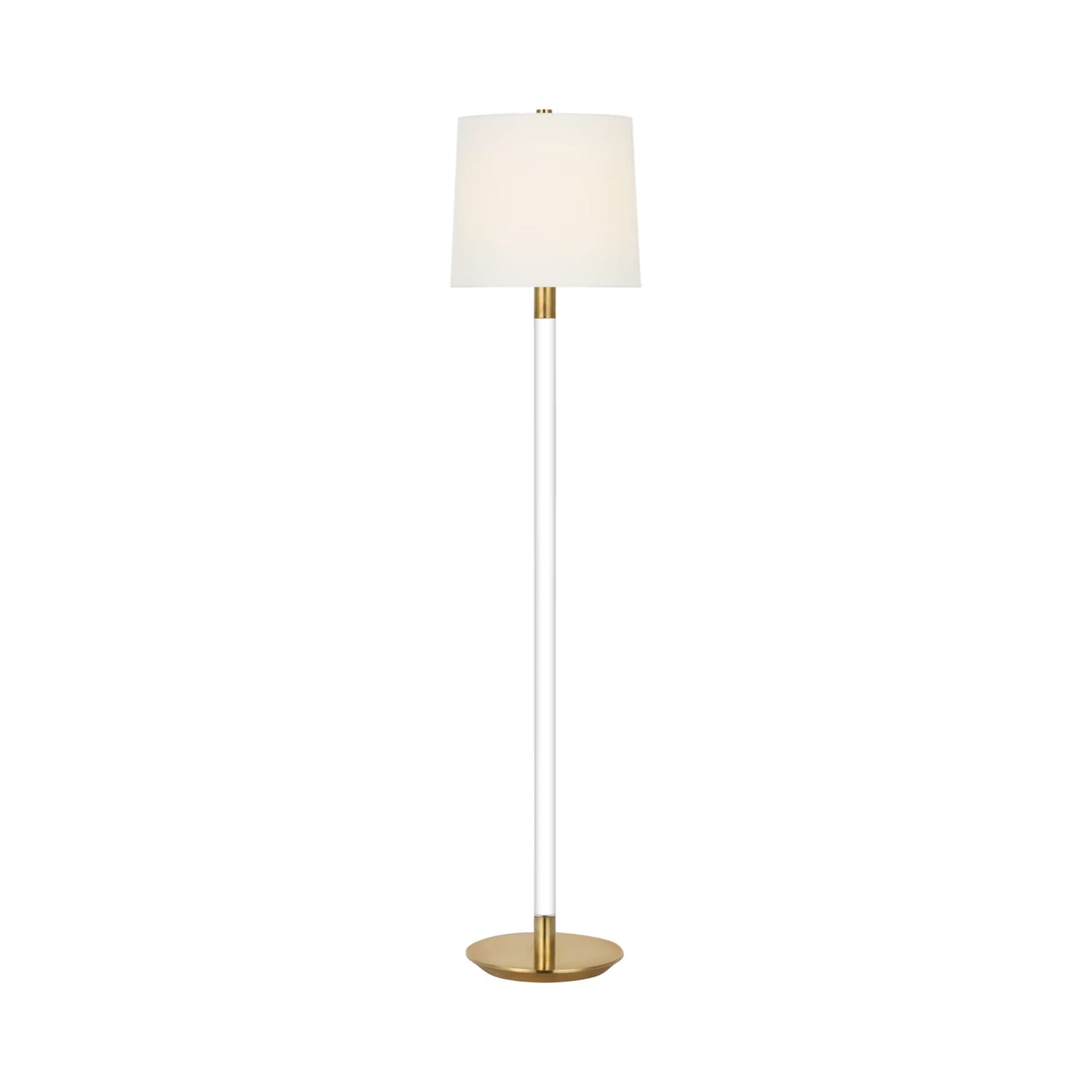 Riga LED Rechargeable Floor Lamp in Hand-Rubbed Antique Brass.