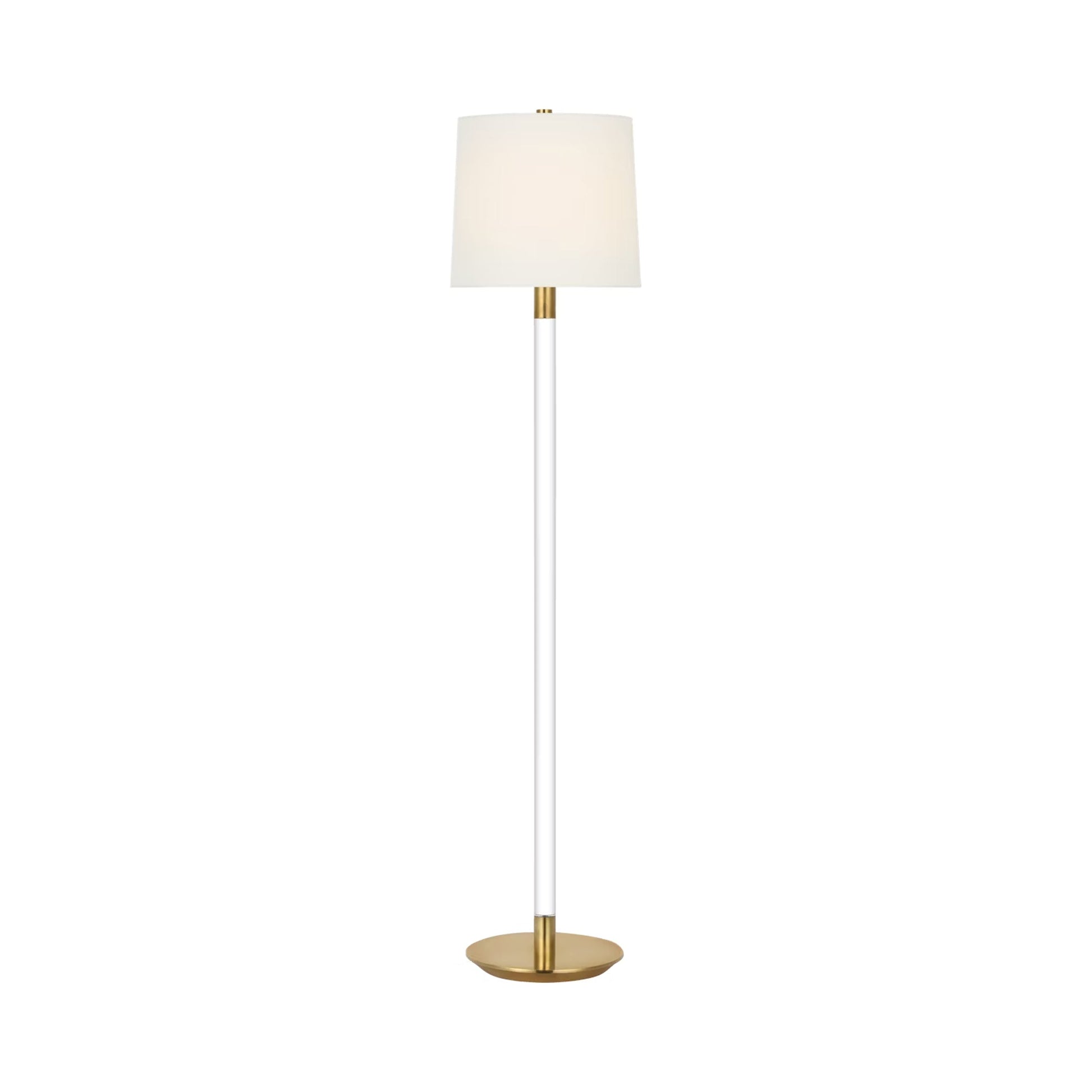 Riga LED Rechargeable Floor Lamp in Hand-Rubbed Antique Brass.