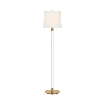 Riga LED Rechargeable Floor Lamp in Hand-Rubbed Antique Brass.
