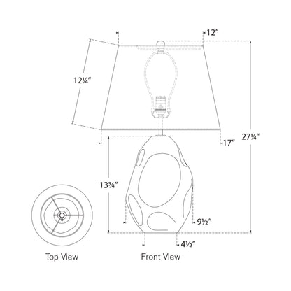 Rocco Table Lamp - line drawing.