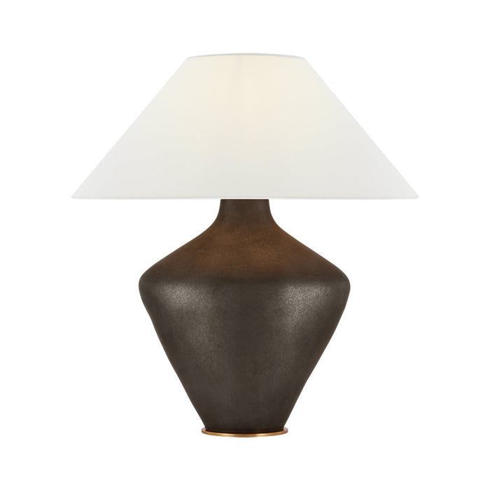 Rohs Table Lamp in Stained Black Metallic.