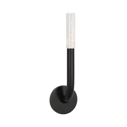 Rousseau Single LED Wall Light in Bronze/Seeded Glass.