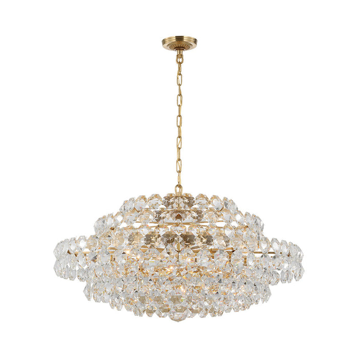 Sanger Chandelier in Hand-Rubbed Antique Brass(Large).