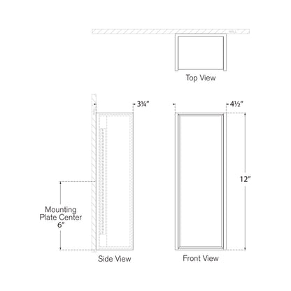 Satori LED Wall Light - line drawing.