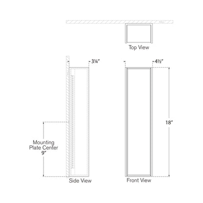 Satori LED Wall Light - line drawing.