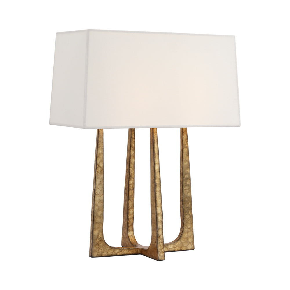 Scala Table Lamp in Gilded Iron (17.75-Inch).
