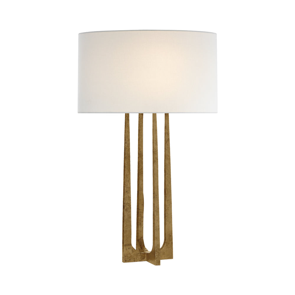 Scala Table Lamp in Gilded Iron (26.25-Inch).