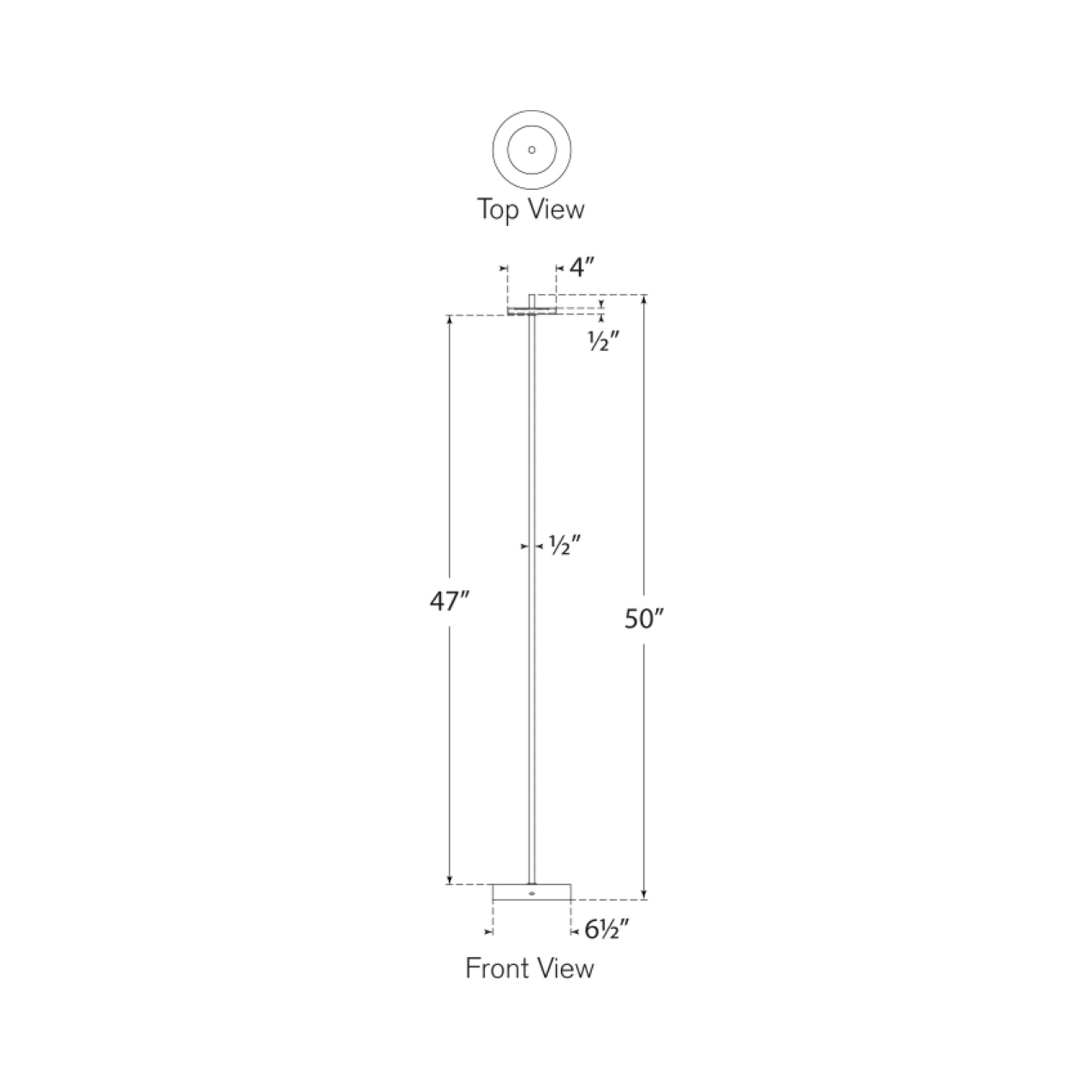 Sene LED Rechargeable Floor Lamp - line drawing.