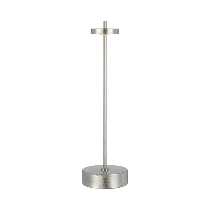 Sene LED Rechargeable Table Lamp in Museum Nickel (Small).