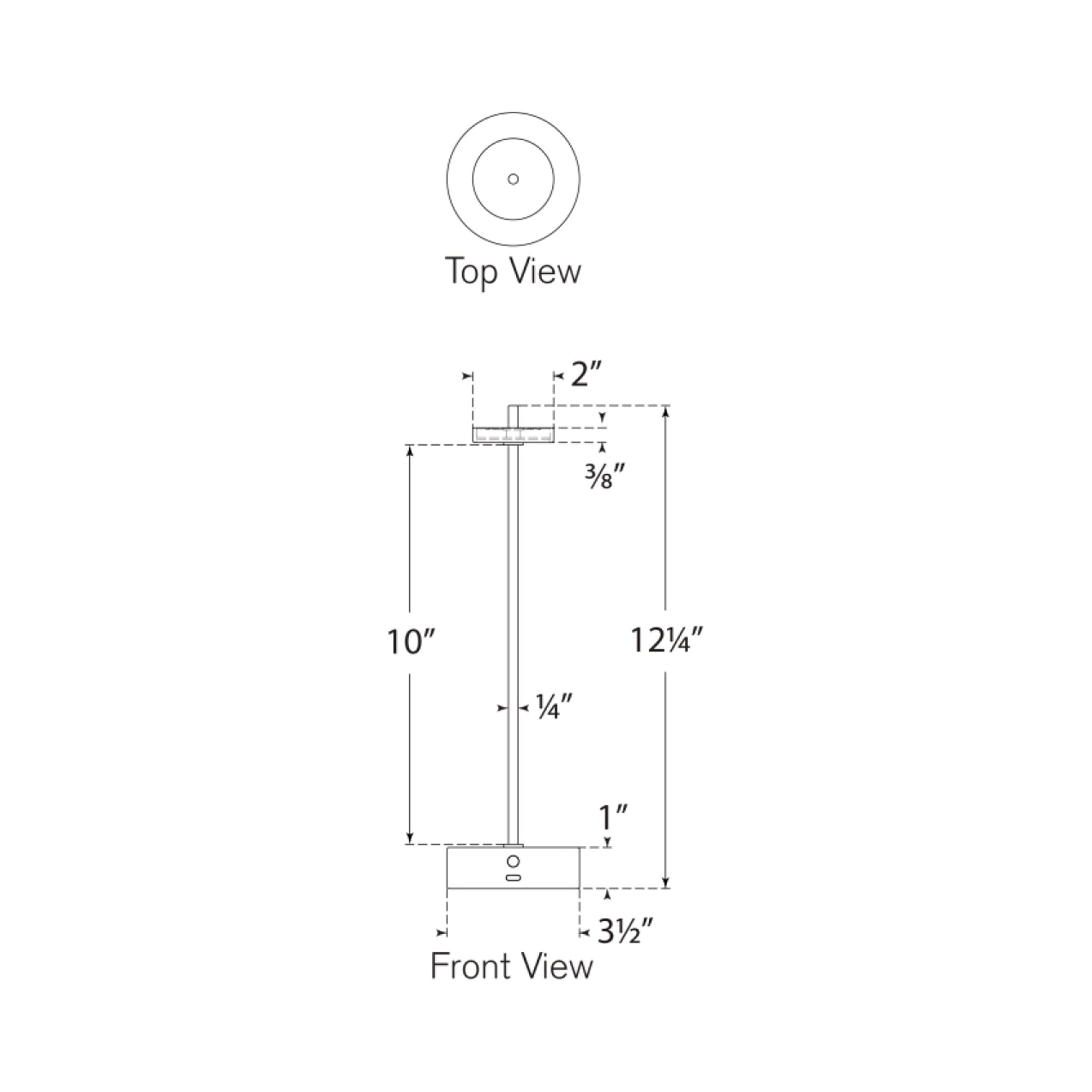 Sene LED Rechargeable Table Lamp - line drawing.