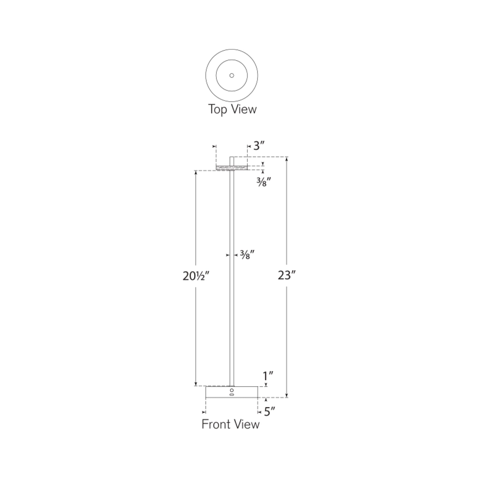 Sene LED Rechargeable Table Lamp - line drawing.