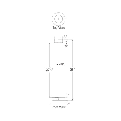 Sene LED Rechargeable Table Lamp - line drawing.