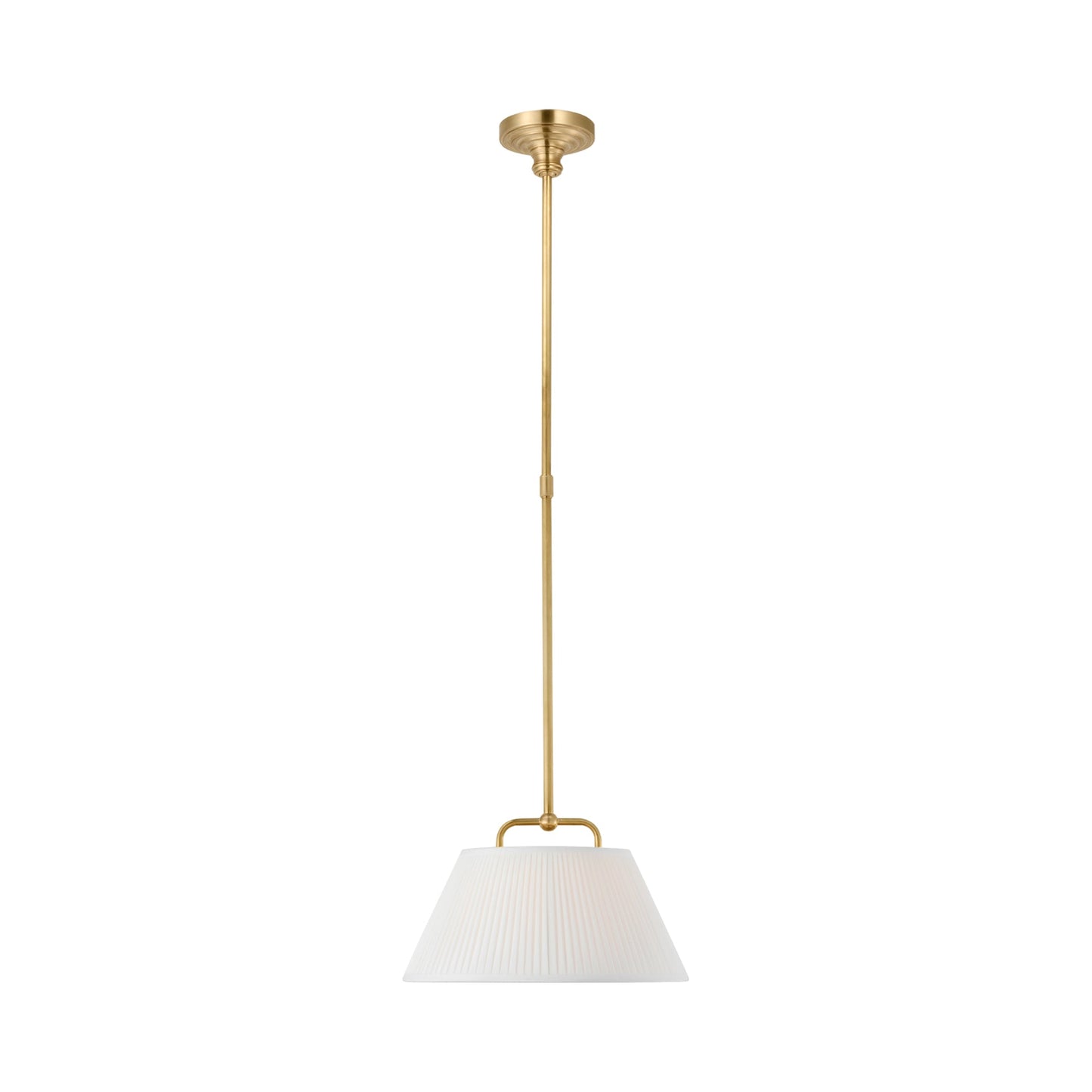 Serrato LED Pendant Light in Hand Rubbed Antique Brass (14-Inch).
