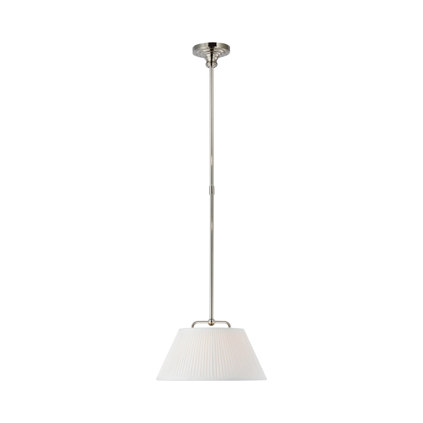 Serrato LED Pendant Light in Polished Nickel (14-Inch).