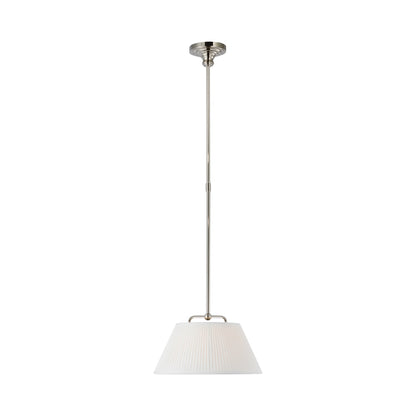 Serrato LED Pendant Light in Polished Nickel (14-Inch).