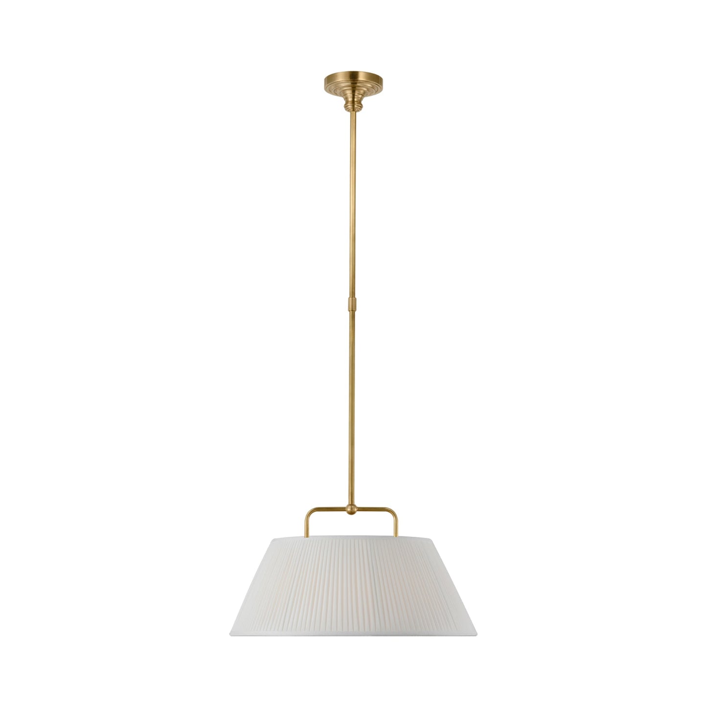 Serrato LED Pendant Light in Hand Rubbed Antique Brass (20-Inch).