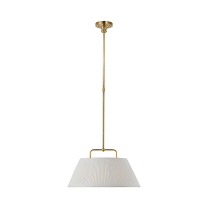 Serrato LED Pendant Light in Hand Rubbed Antique Brass (20-Inch).