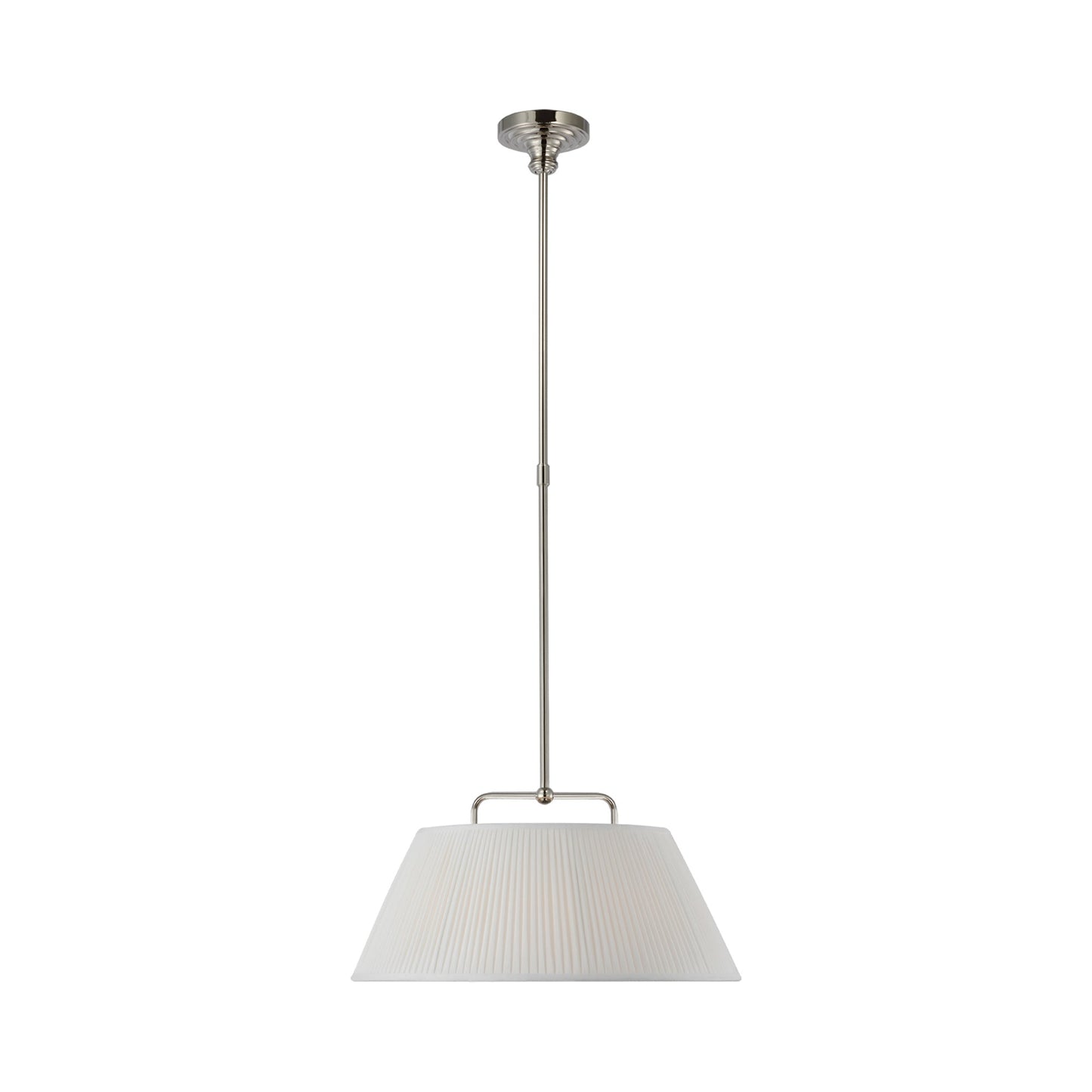 Serrato LED Pendant Light in Polished Nickel (20-Inch).
