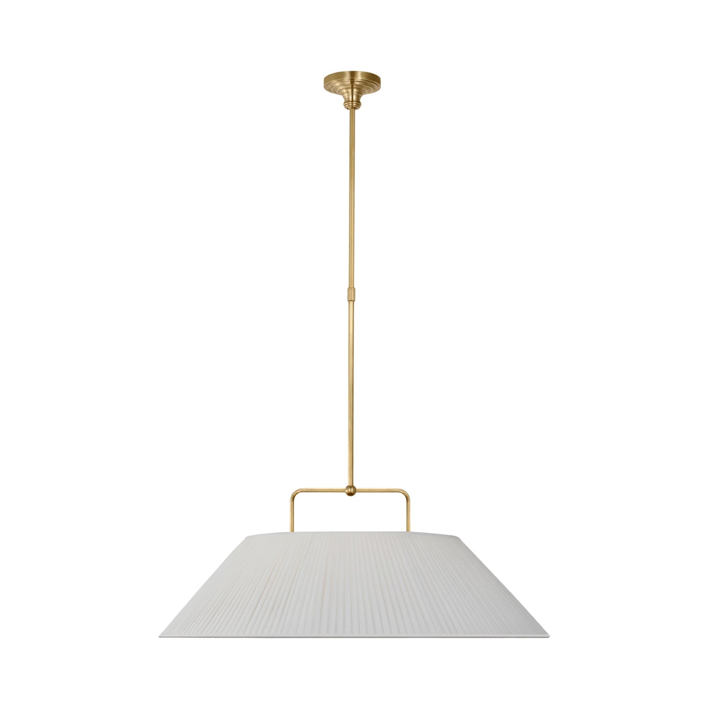 Serrato LED Pendant Light in Hand Rubbed Antique Brass (32.5-Inch).