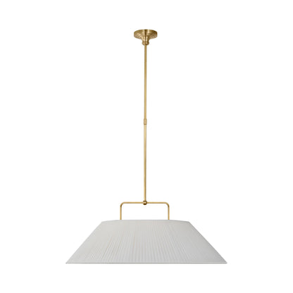 Serrato LED Pendant Light in Hand Rubbed Antique Brass (32.5-Inch).
