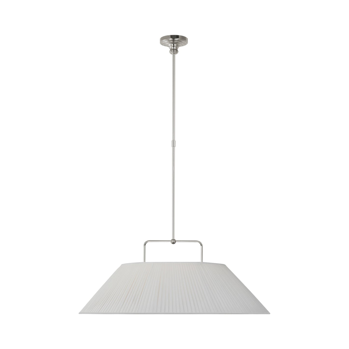 Serrato LED Pendant Light in Polished Nickel (32.5-Inch).
