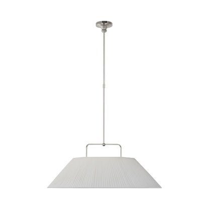 Serrato LED Pendant Light in Polished Nickel (32.5-Inch).