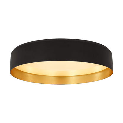 Shaw LED Flush Mount Ceiling Light in Black (Extra Large).