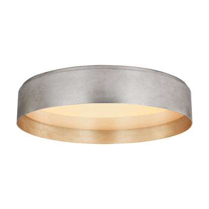 Shaw LED Flush Mount Ceiling Light in Burnished Silver Leaf (Extra Large).