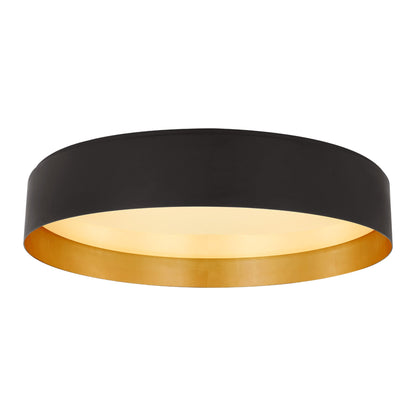 Shaw LED Flush Mount Ceiling Light in Black (Grande).