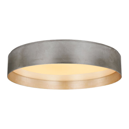 Shaw LED Flush Mount Ceiling Light in Burnished Silver Leaf (Grande).