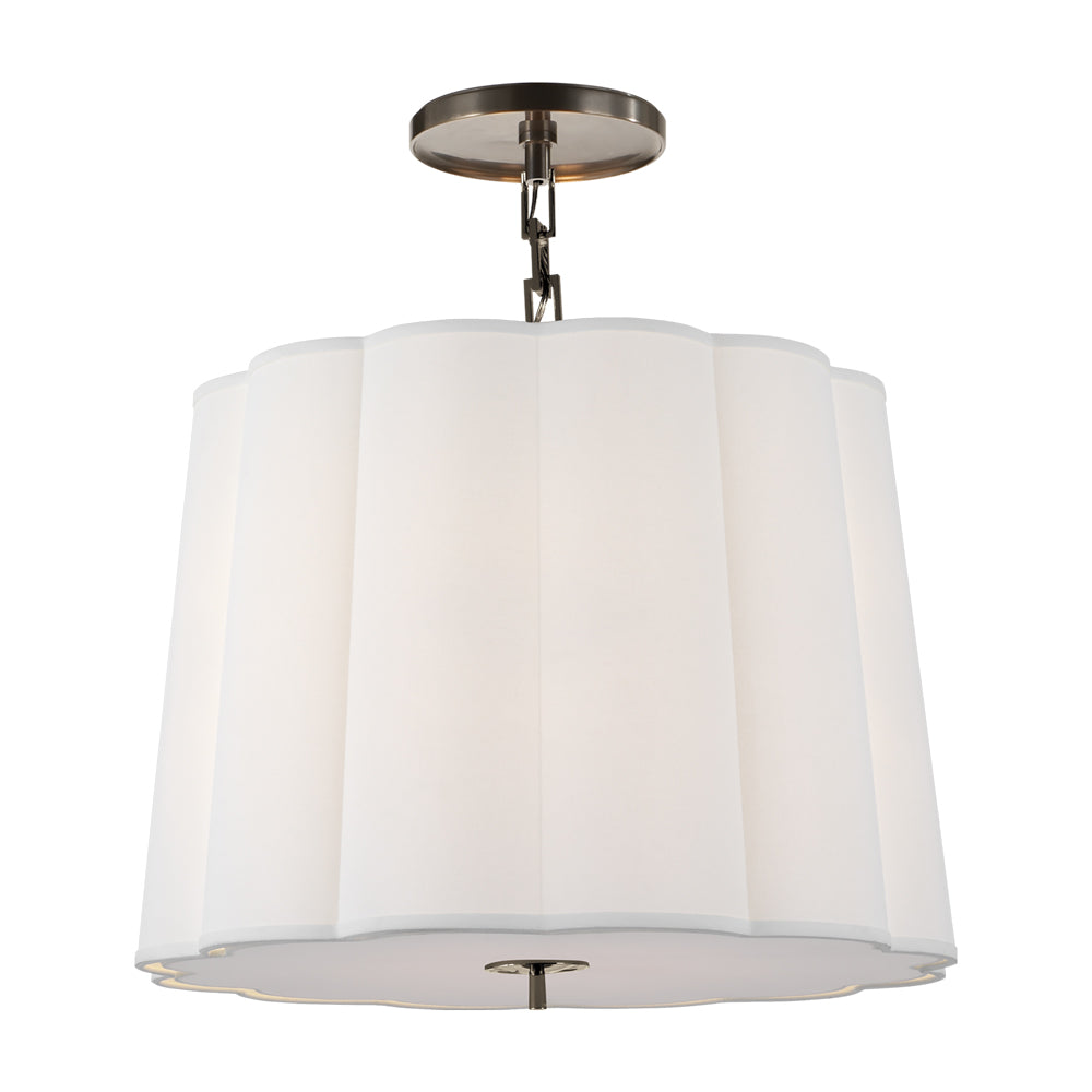 Simple Scallop Pendant Light in Bronze (25-Inch).