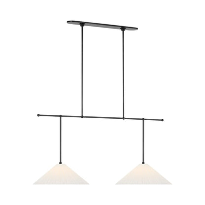Soren Extended Drop Linear Chandelier in Bronze.