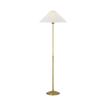Soren Floor Lamp in Hand-Rubbed Antique Brass.