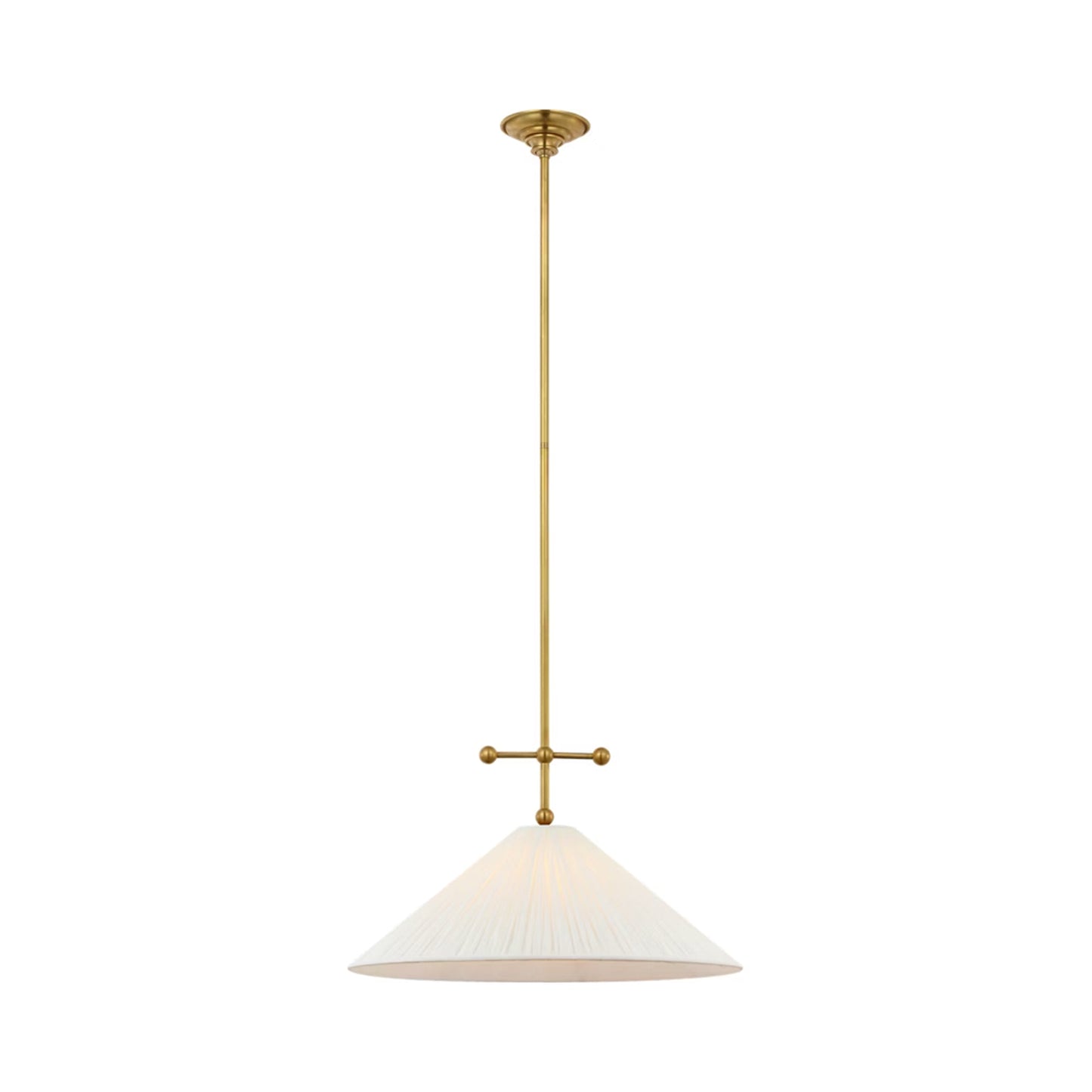 Soren Pendant Light in Hand-Rubbed Antique Brass.