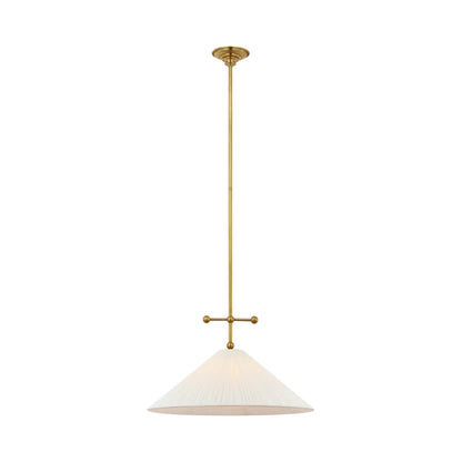 Soren Pendant Light in Hand-Rubbed Antique Brass.