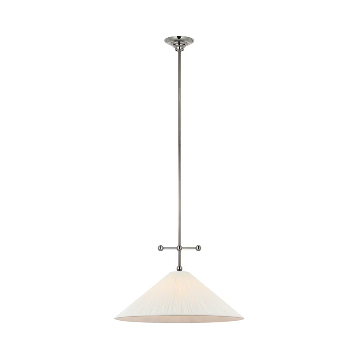 Soren Pendant Light in Polished Nickel.