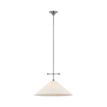 Soren Pendant Light in Polished Nickel.